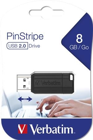 8GB Verbatim PinStripe USB2.0 pendrive